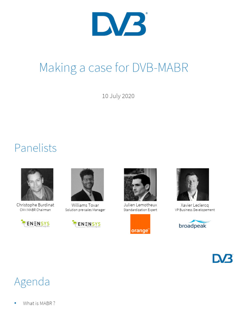 Dvb-Mabr Webinar Slides FINAL | PDF | Multicast | Video On Demand