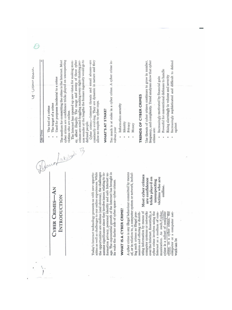Forms of Cyber Crime Unit 5 | PDF