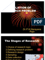 Formulation of Research Problem by Dr. P.N.Narayana Raja