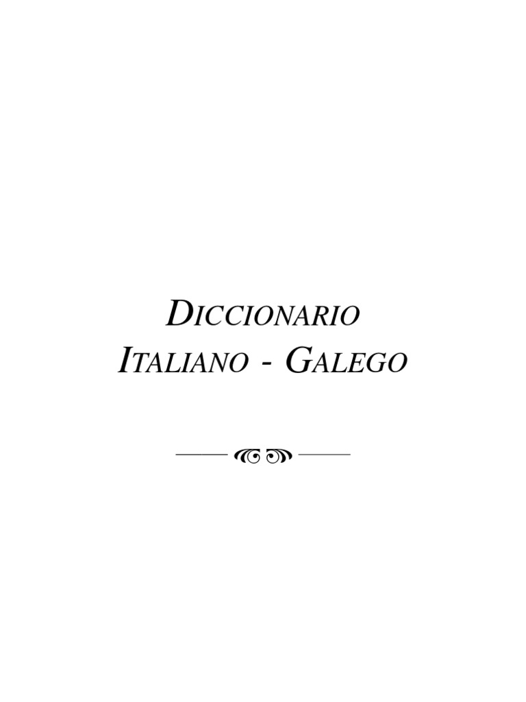 Diccionario Italiano Galego Pdf
