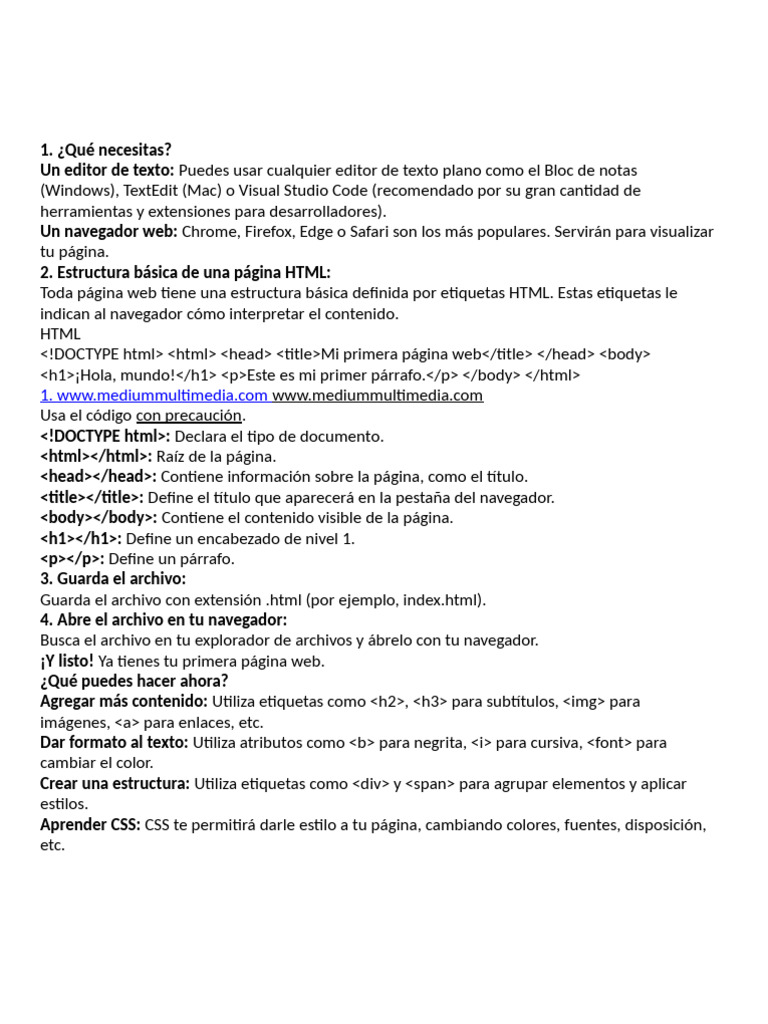 Ejemplos para practicas en html pdf html ingenier a de software