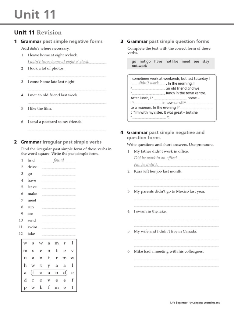 UNIT 11 review | PDF | Linguistic Typology | Grammar