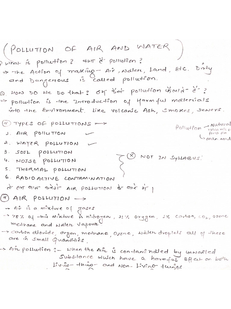 Class 08 Pollution | PDF
