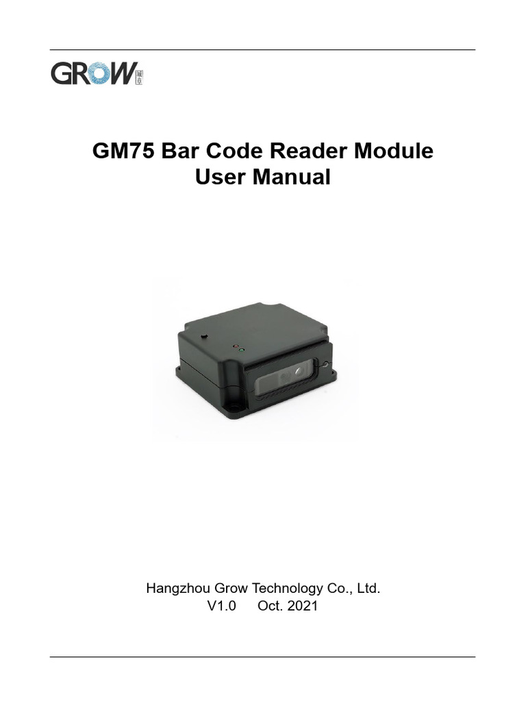GM75 Barcode Reader Module User Manual | PDF | Barcode | Usb