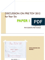 Discussion On Pre Tov 2012 Paper 1