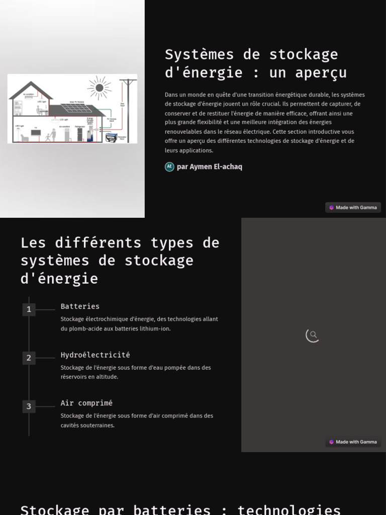 Aperçu des systèmes de stockage d'énergie | PDF | Stockage de l'énergie ...
