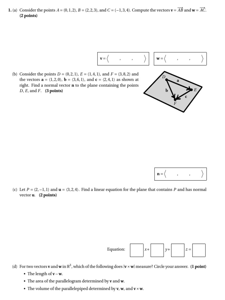 Math 241 Proficiency Exam Practice | PDF | Euclidean Vector | Area