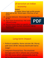 Impact of terrorism on Indian economy: Short & long term effects