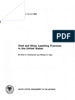 Gold and Silver Leaching Practice in The United States by Peter G. Chamberlain and Michael G. Pojar