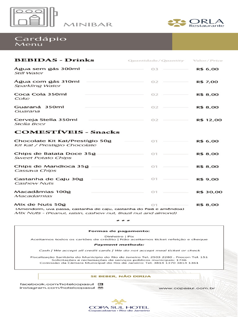 Minibar | PDF