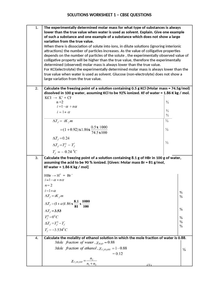 Solutions worksheet 12th pdf physical chemistry analytical chemistry