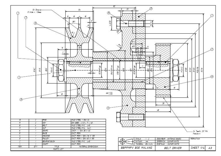 2D Piston Parts List and Dimensions | PDF | Manufactured Goods ...
