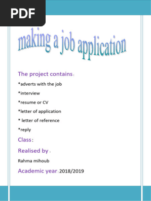 English1as Project-make Job Application