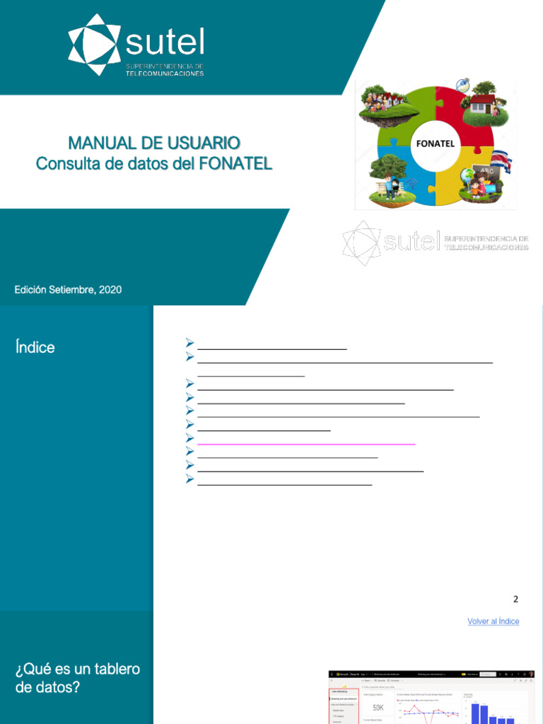 Manual de Usuario: Tableros FONATEL | PDF | Segmentación de imagen ...
