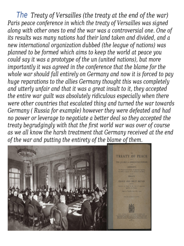 The Treaty of Versailles | PDF