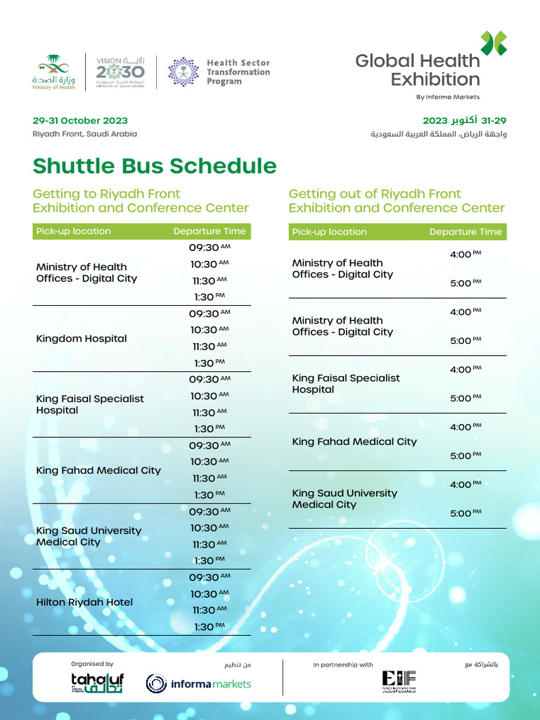 Riyadh Front Shuttle Bus Schedule 2023 | PDF | Riyadh | Government ...