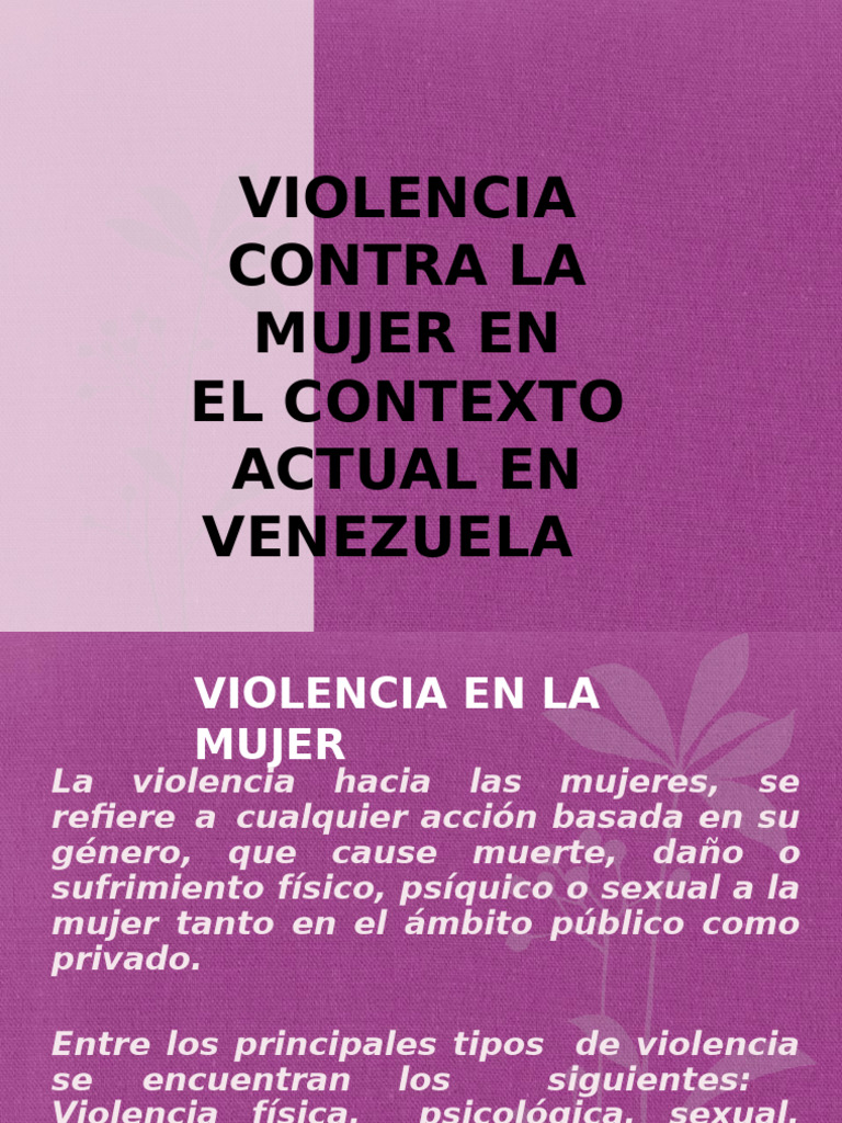 Dia Internacional de La Violencia Contra La Mujer | PDF | La violencia ...
