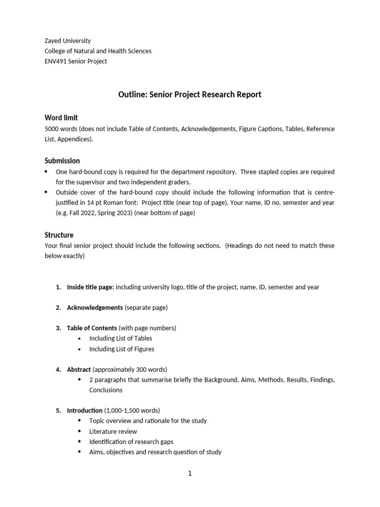 Senior Project Research Report Guidelines | PDF | Information Science ...