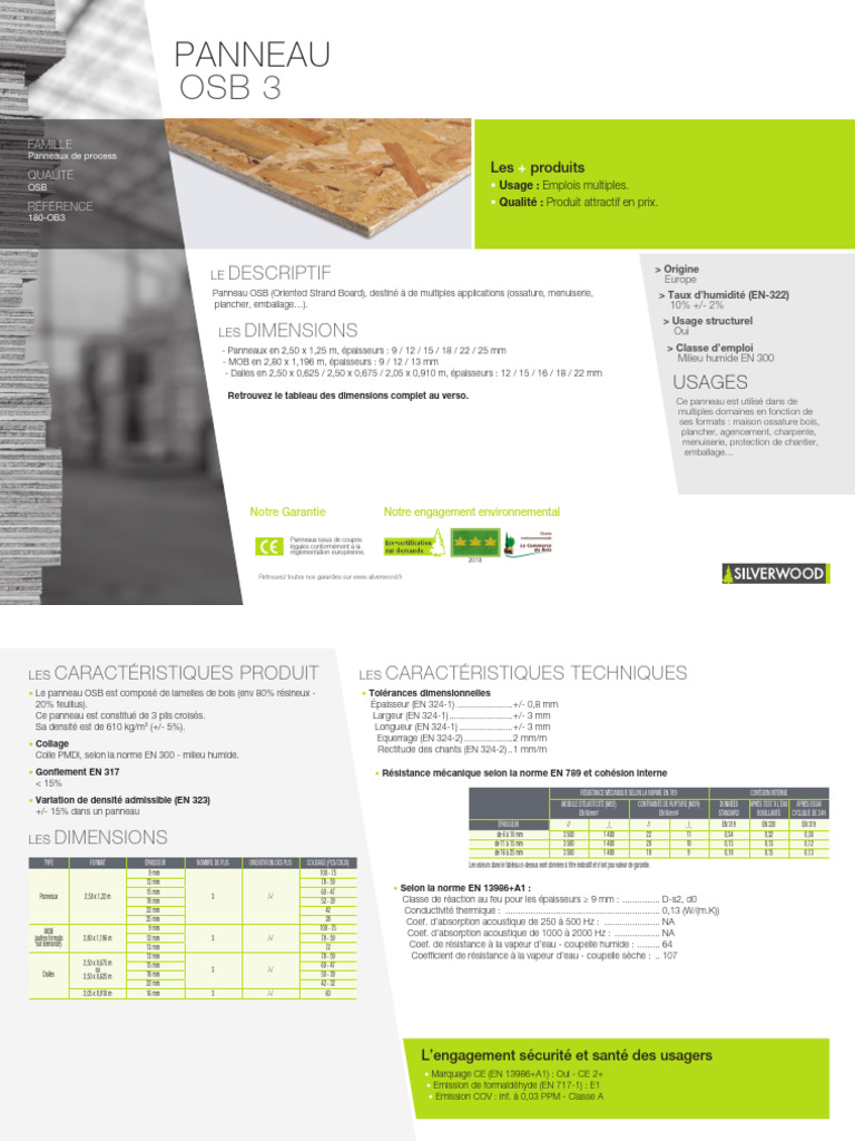Panneaux OSB: Polyvalence et Qualité | PDF | Bois | Menuiserie