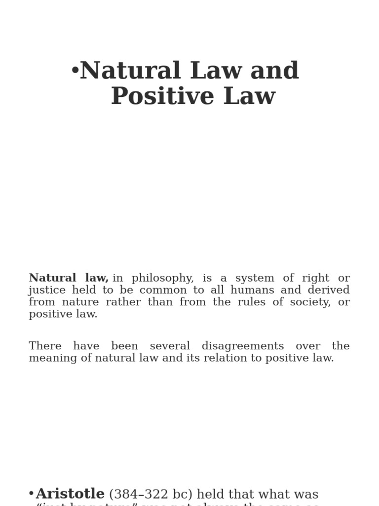 Natural vs Positive Law Explained | PDF | Natural Law