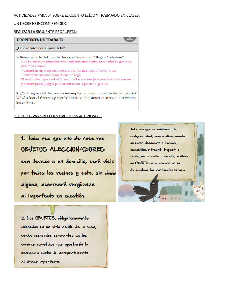 Actividades de Pràcticas Del Lenguaje para 5º | PDF | Relaciones ...