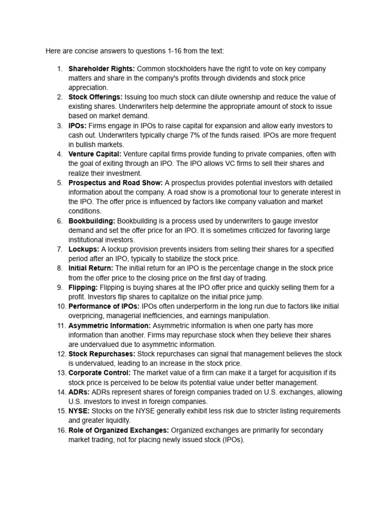Feynmar | PDF | Stocks | Initial Public Offering