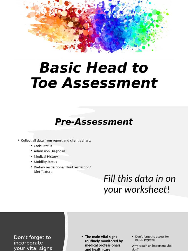Comprehensive Head-to-Toe Assessment Guide | PDF | Cough | Heart