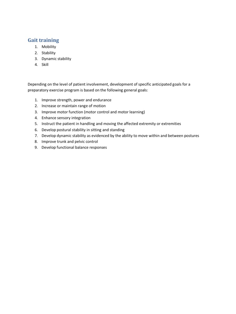 Modified Plantigrade Gait Training | PDF