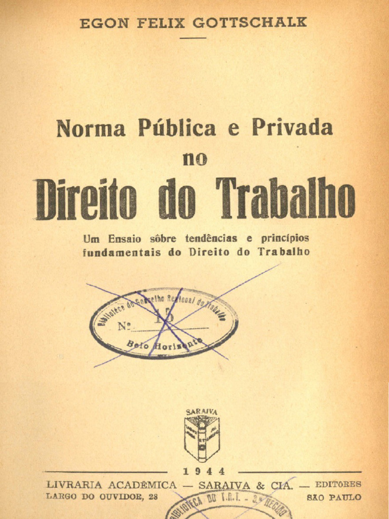Norma Pública e Privada No Direito Do Trabalho | PDF