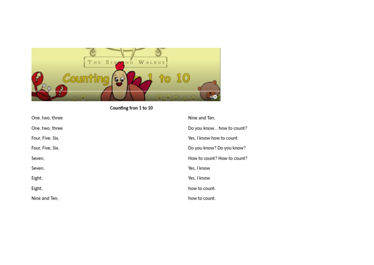 Counting Fron 1 To 10 | PDF | Language Arts & Discipline | Foreign ...