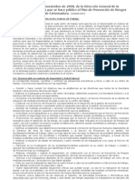 RESOLUCIÓN de 3 de Noviembre de 2008 EXTRACTO PLAN PREVENCION