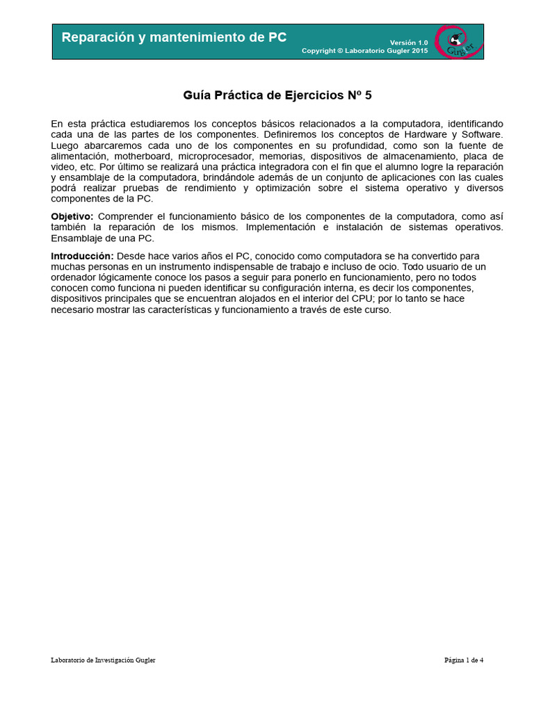 GPnumero 5 | PDF | Hardware de la computadora | Informática