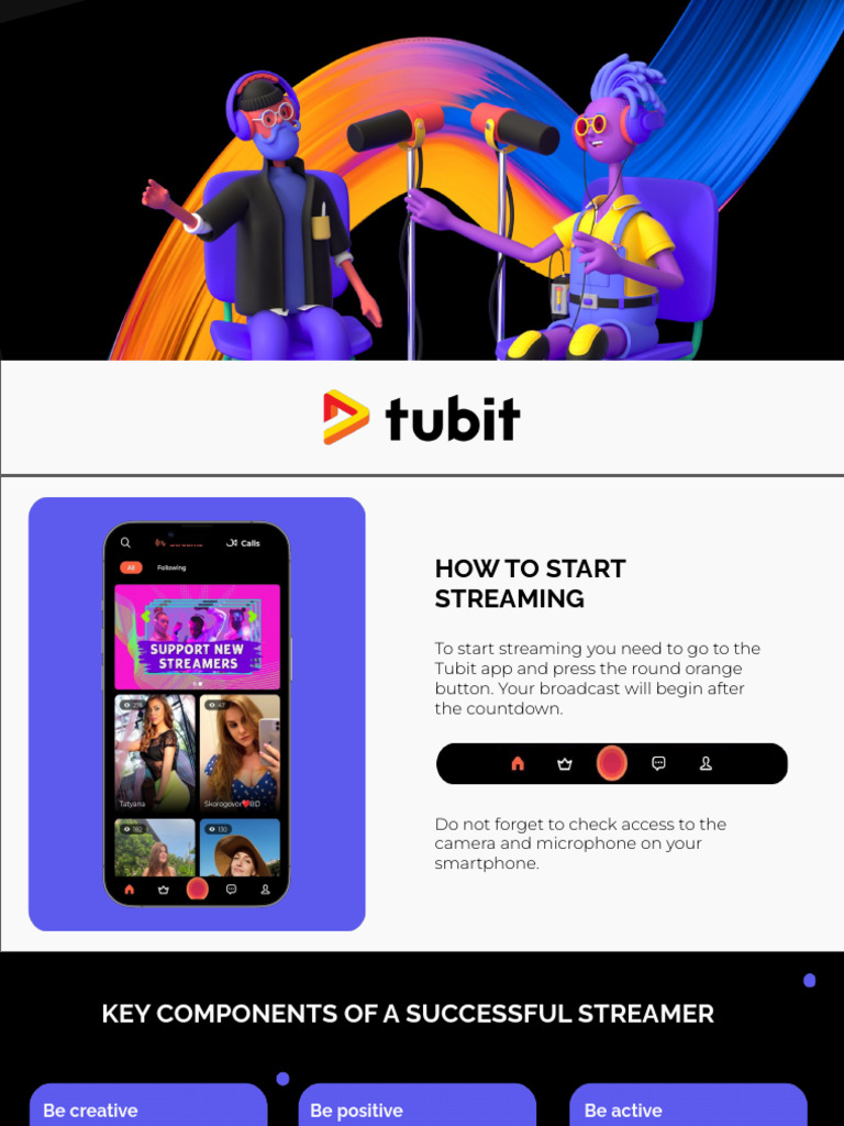 How to Start Streaming on Tubit | PDF | Crossword | Videotelephony