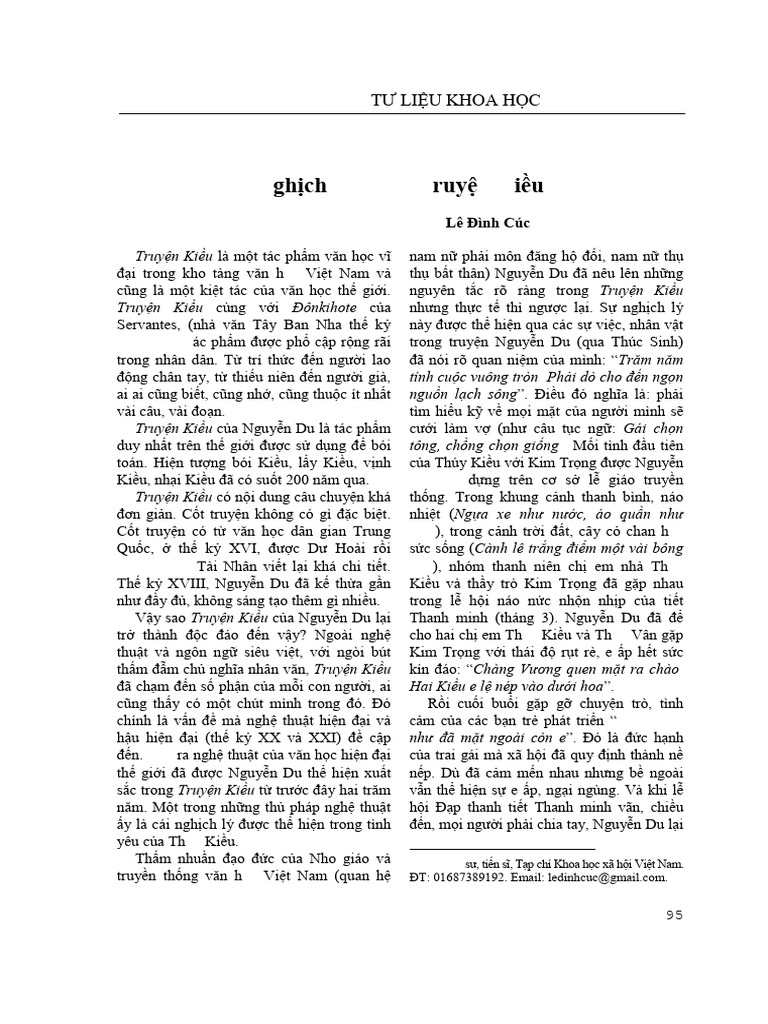 Nghịch Lí Trong Truyện Kiều | PDF