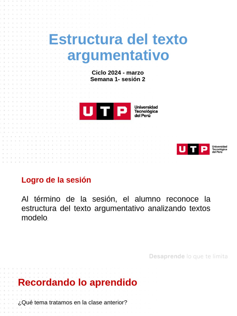 Estructura del Texto Argumentativo UTP | PDF | Informática