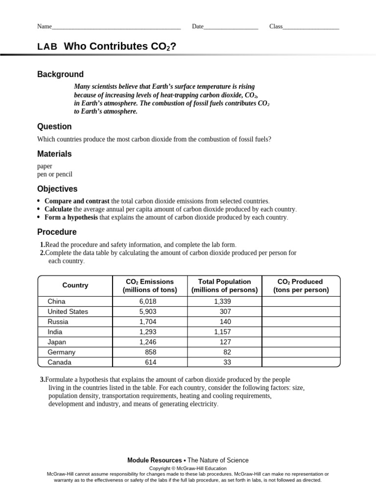Gps cr01 Lab | PDF | Carbon Dioxide | Greenhouse Gas