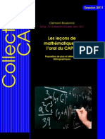 Les Lecons de Mathematiques A L Oral Du CAPES