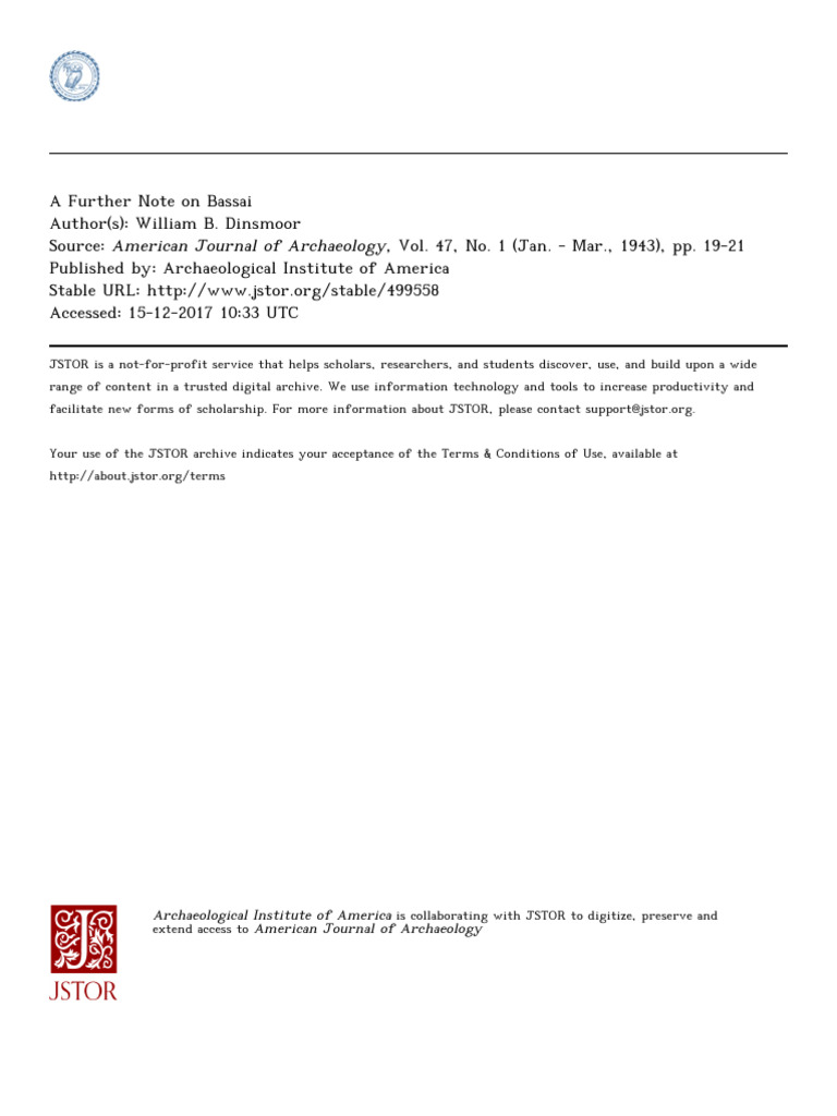Insights on Bassai Architecture | PDF | Art | History