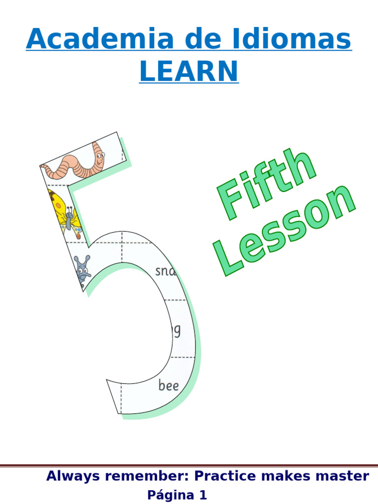 Fifth Lesson. Document | PDF | Lingüística