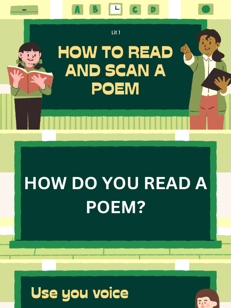 How To Read and Scan A Poem | PDF | Poetry | Metre (Poetry)