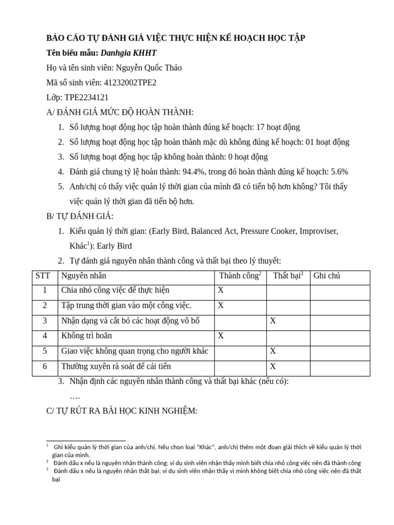 Danhgia KHHT c3 | PDF