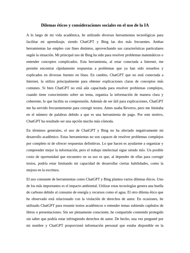 Ética y uso responsable de la IA | PDF | Inteligencia artificial ...