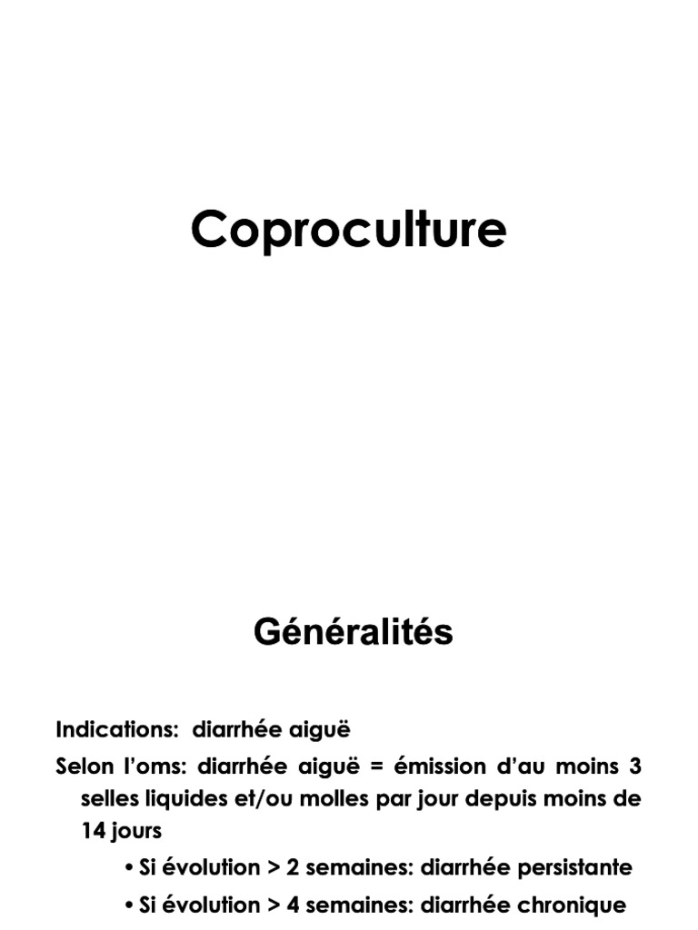 COPRO | PDF | Escherichia coli | Salmonelle