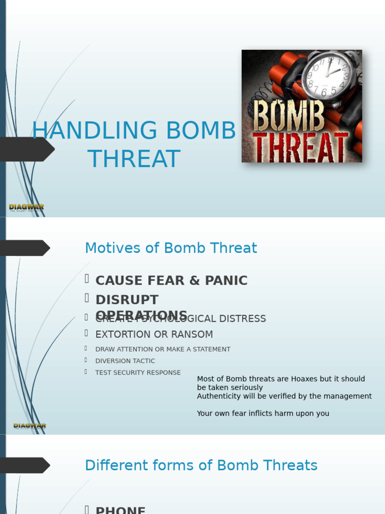 Bomb Threat Response and Management Guide | PDF