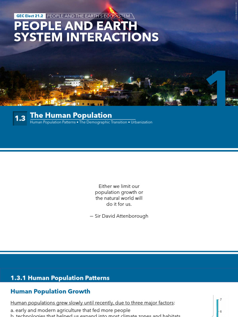 The Human Population | PDF | Urbanization | Population