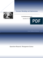 Decision Modeling and Optimization: DR - Srilakshminarayana, G. December 25, 2011