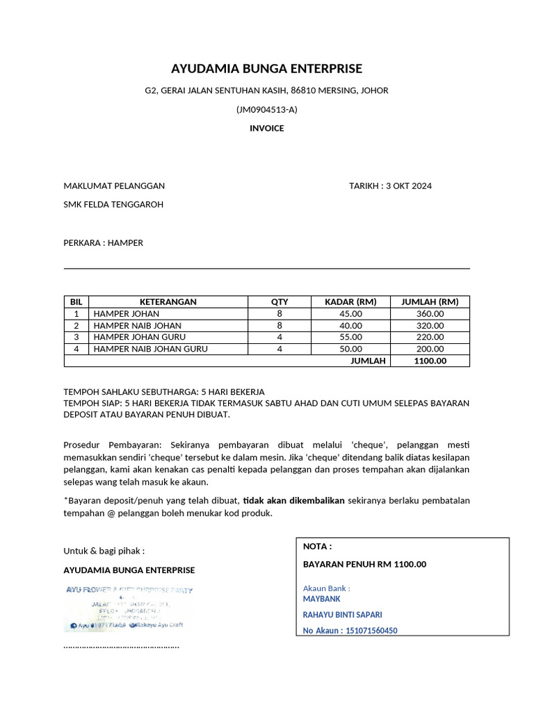 Contoh Sebutharga | PDF