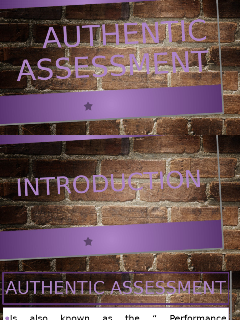 Authentic Assessment | PDF | Educational Assessment | Learning
