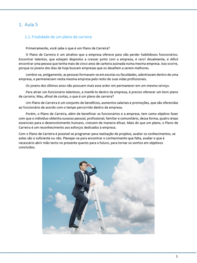 Importância do Plano de Carreira | PDF | Gestão de recursos humanos