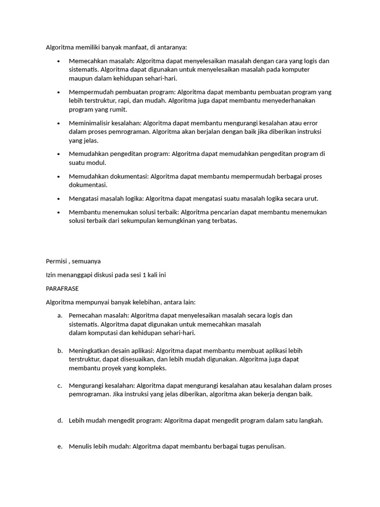 Manfaat Algoritma dalam Pemrograman | PDF